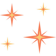 Retro Star Doodle Illustration