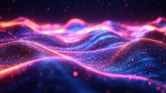 abstract motion lines background with bo lights.