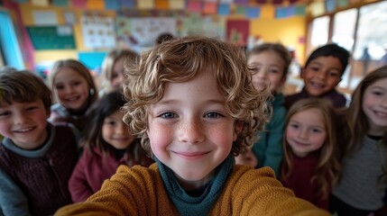 Obraz premium children are smiling for the camera.