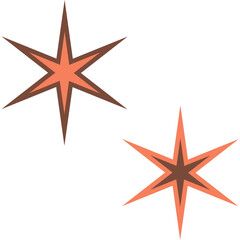 Retro Star Doodle Illustration