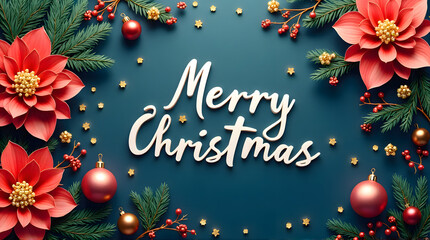 Elegant Navy Blue Christmas Background