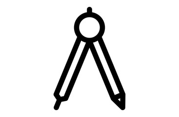 Compass Drawing Tool Line Icon