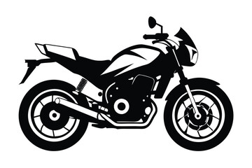 Fototapeta premium motorcycle silhouette line art vector illustration with a white background