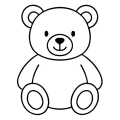 Bear line drawing art illustration vector