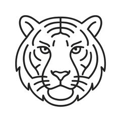 tiger face vector illustration