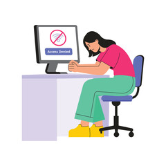 Access denied Vector Flat Illustration EPS 10 File