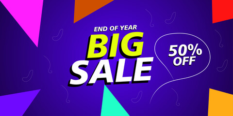 big Sale banner or poster Design 2026, End of Year sale offer banner or poster template.Sale special offer