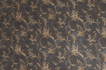 Floral old retro vintage ornament wallpaper on background. Cute ornament floral pattern. Background design. Vintage wallpaper