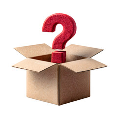 Professional Question Box on White Background for Creative Design Projects
