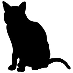 Hand Drawn Cat Silhouette