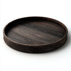 Elegant wooden serving tray for food and beverages display.