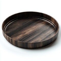 Elegant wooden serving tray with a smooth, polished surface.