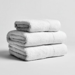 Neatly stacked soft towels perfect for home or spa use.