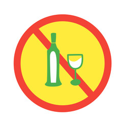 warning sign prohibiting drinking alcohol