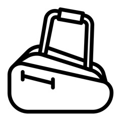 Padel bag icon line style illustration