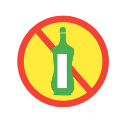 warning sign prohibiting drinking alcohol