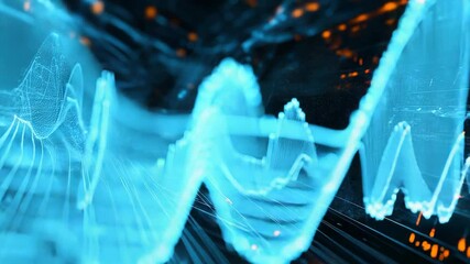 Digital data analysis displaying financial market trends - Powered by Adobe