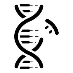 DNA genetic engineering glyph icon