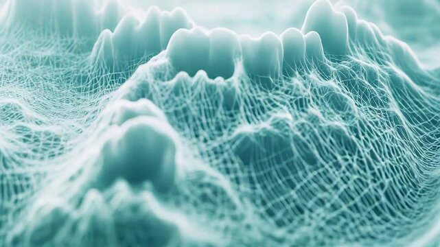 Abstract network structure creating surreal liquid landscape texture
