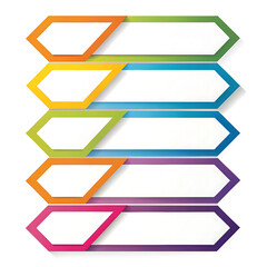 Colorful Gradient Arrow Labels Set