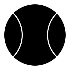 Padel ball icon solid style illustration