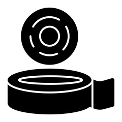 Over grip roll icon solid style illustration