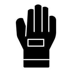 Padel gloves icon solid style illustration