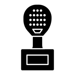 Padel tournament trophy icon solid style illustration