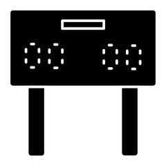 Padel scoreboard icon solid style illustration