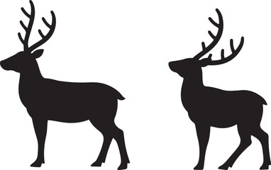  reindeer silhouette, reindeer christmas silhouette, reindeer silhouette simple, deer, animal, reindeer, silhouette, illustration, christmas, vector, isolated, mammal, cartoon, white, antler, wild, na