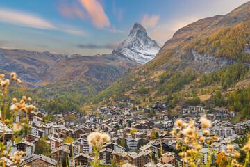 Zermatt,  Switzerland Alpine Village with the Matterhorn