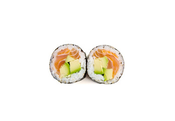 Sushi rolls isolated on white background. © Роман Фернаті