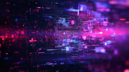 Digital data stream network in cyberspace technology concept - Powered by Adobe