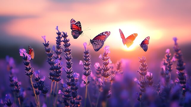 A beautiful orange Monarch butterfly with colorful wings rests on a yellow flower in a summer garden meadow - Powered by Adobe
