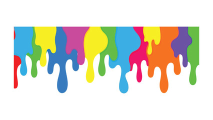 Vibrant Colors Dripping: A cascade of dynamic hues drips downwards, creating an artistic representation of fluid and vivid palette of colors