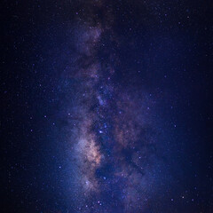 Night blue sky space background, Starry universe in dark blue sky, Milky way galaxy with stardust field in deep universe