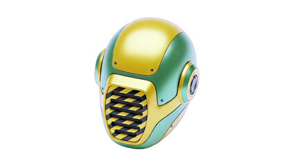 Futuristic Helmet Isolated on White Background