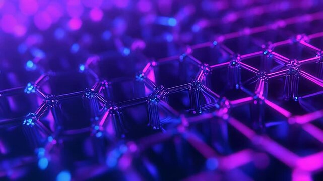 Graphene lattice structure representing science and technology concept