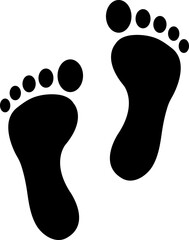Two Footprint Icon Flat Foot Print Symbol for Apps and Websites
