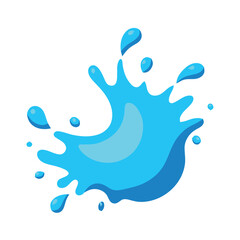 Blue water splash liquid droplet