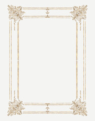 Vintage Gold French Ornamental Wedding Frame