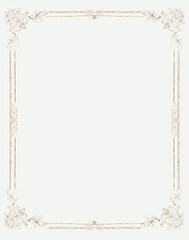 Vintage Gold French Ornamental Wedding Frame