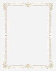 Vintage Gold French Ornamental Wedding Frame