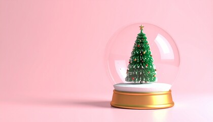 christmas tree in snowball decoration on pink background, glass ball winter seasonal 885088.jpg