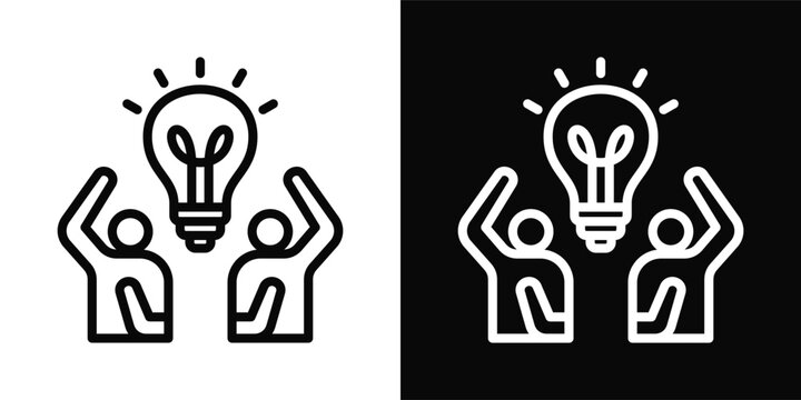 Active Icon White And Black Background Style