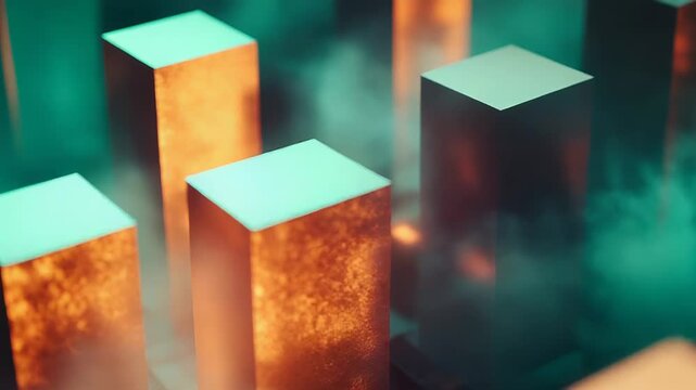 Abstract digital cubes forming a technology grid platform