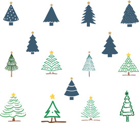 christmas tree colorful SVG collection