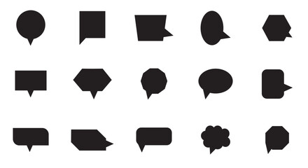 Speech BubblSpeech Bubble set. Talk bubble. black empty vector white speech bubbles.e set.