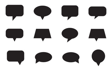 Speech BubblSpeech Bubble set. Talk bubble. black empty vector white speech bubbles.e set.