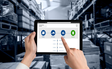 Delivery tracking system for e-commerce and modish online business to timely goods transportation...